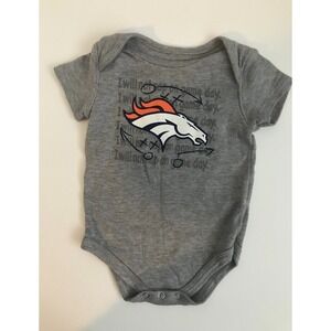 NFL Denver Broncos Gray One Piece6/9 month Football Team Wear